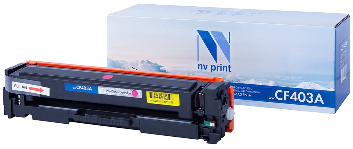 Лазерный картридж NV Print NV-CF403AM для HP Laser Jet Color Pro M252dw, M252n, M274n, M277dw, M277n7 (совместимый, пурпурный, 1400 стр.)