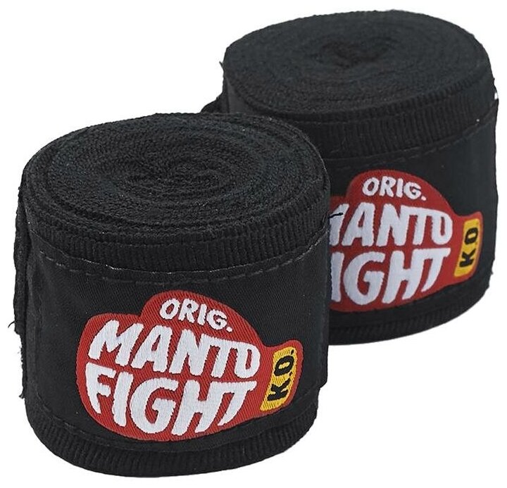 Бинты боксерские, эластичные Manto Glove 2 шт. - Black (4 метра)