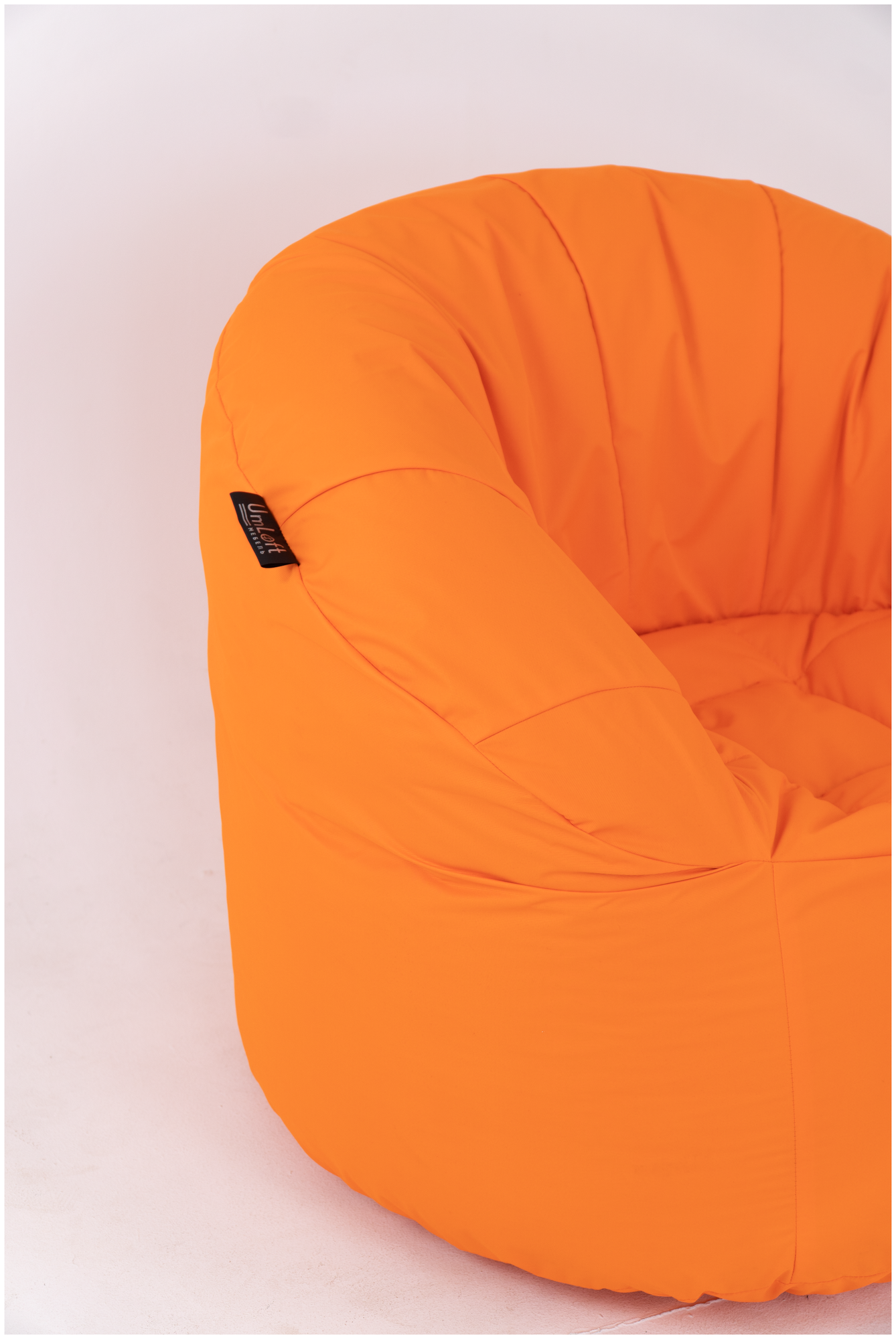 Кресло "Шелл", оранжевый, велюр (Puffdom пуф, кресло, бескаркасная мягкая мебель) - фотография № 2