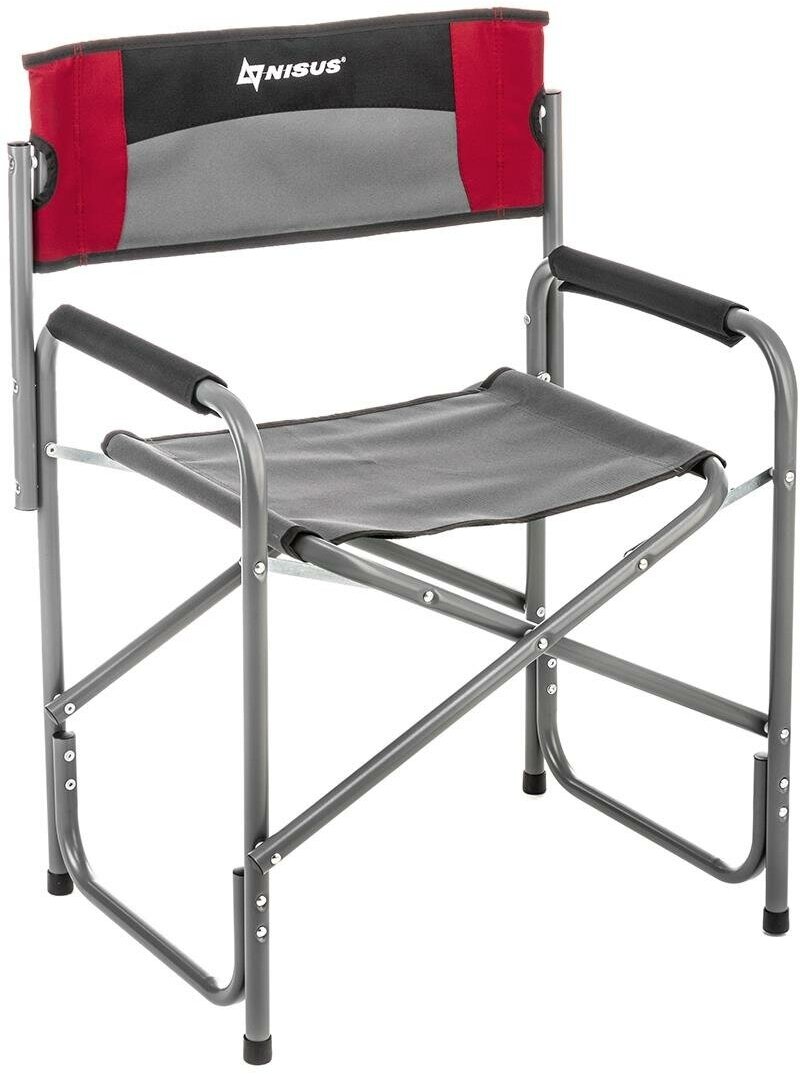 Кресло директорское, 200 кг, поворотная спинка, серый/красный/черный (T-N-DC-07-PS-GRD) NISUS
