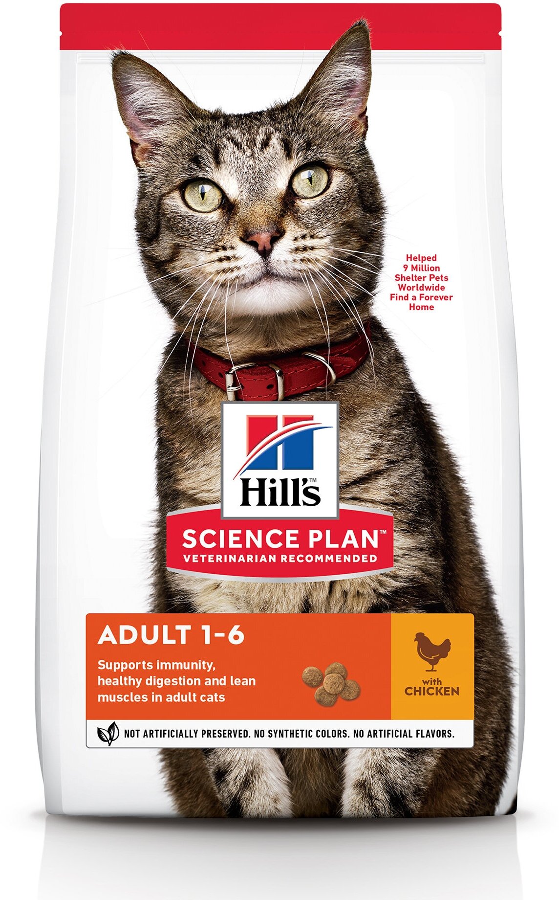 Hill's Science Plan Optimal Care корм для кошек от 1 до 6 лет Курица, 1,5 кг.