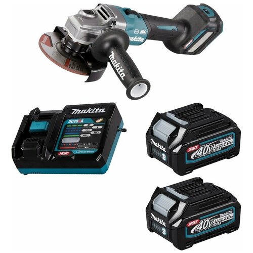 Шлифмашина угловая аккумуляторная 40В XGT 125мм Li-Ion 2x2Ач Makita GA023GA201 5748000₽