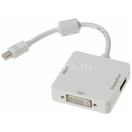 Адаптер видео Hama H-53245 HDMI (f)/Mini Displayport, белый (00053245) адаптер переходник hama h 108844 2 розетки белый