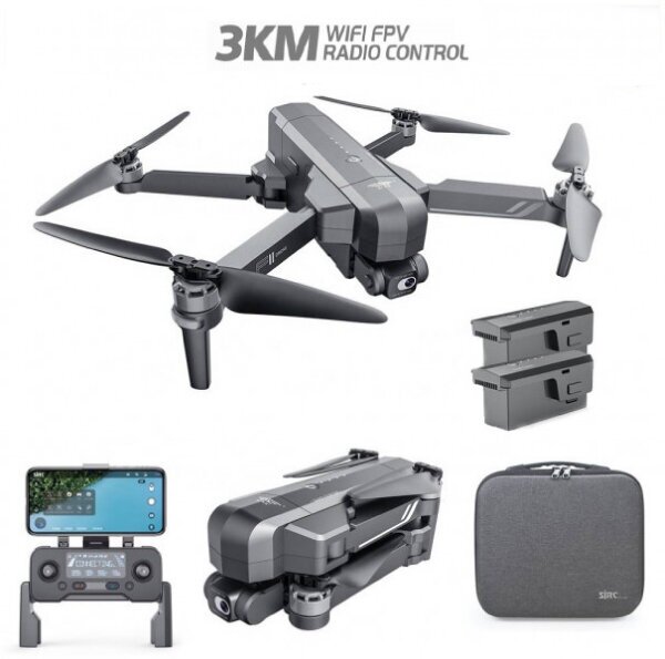 Квадрокоптер SJRC F11S 4K PRO 2-AXIS 4K EIS 5G GPS RTF (2 АКБ) - F11S 4K PRO COMBO 2-х осевой подвес, FPV дрон с камерой