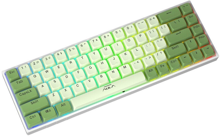 Клавиатура AULA F3068 green+white
