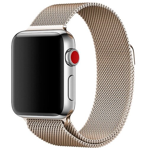 Ремешок для Apple Watch 42/44/45/49 mm Milanese Band, светло-бронзовый