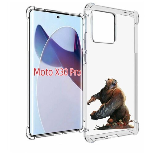Чехол MyPads Медведь-жестокий для Motorola Moto X30 Pro задняя-панель-накладка-бампер