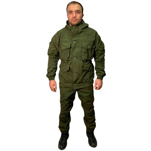 зимний камуфляжный костюм горка 3 для мужчин хаки 56 58 Тактический костюм Горка-8 демисезонный на флисе (олива)