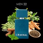 Парфюмерная вода для мужчин Criminal Men 22 EDP 60ml свежий, цитрусовый, восточный парфюм - изображение