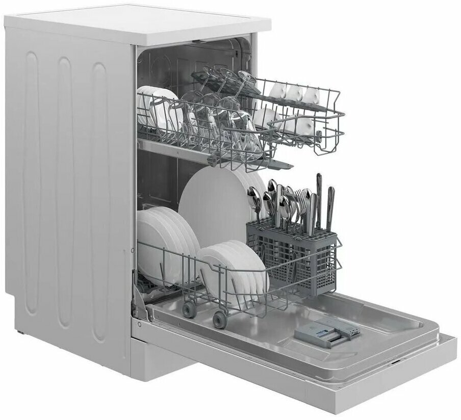Посудомоечная машина 45см HOTPOINT-ARISTON HFS 1C57 белый (диспл, инвертор) - фотография № 3