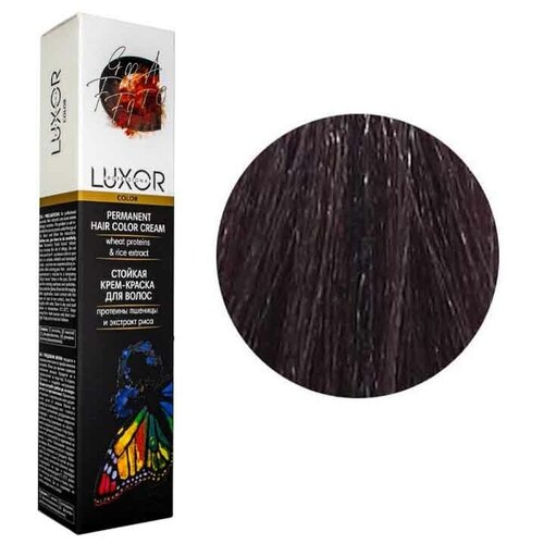 LUXOR Крем-краска для волос, 6.72 темный блондин шоколадный фиолетовый