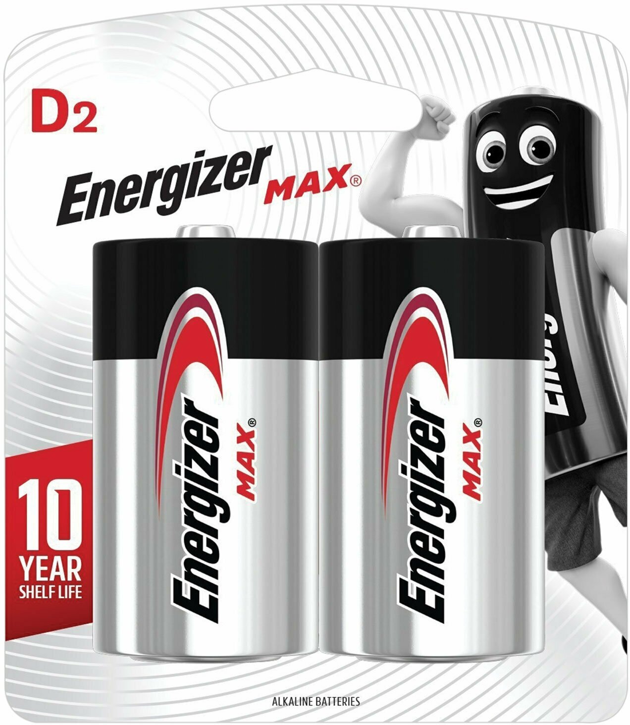 батарейка большая d алкалиновая energizer max, 2шт - фото №12