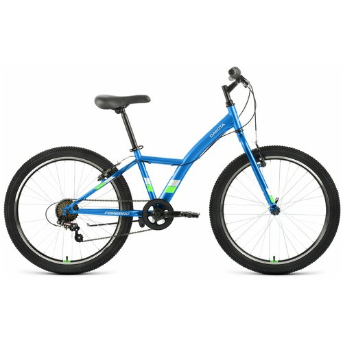 фото Велосипед forward dakota 24 1.0 (24" 6 ск. рост. 13") 2022, голубой/ярко-зеленый, rbk22fw24590