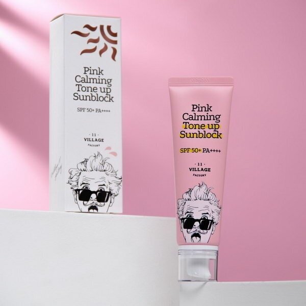 Солнцезащитный крем "Pink Calming Sun Block", успокаивающий, SPF 50, 50 мл