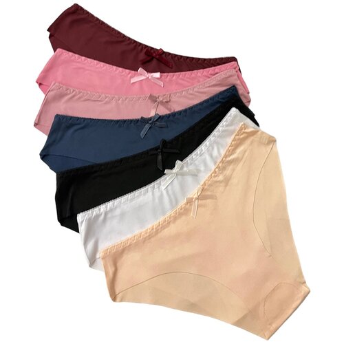фото Комплект бесшовных трусов, трусы слипы, женское нижнее белье, размер xxl, 7 шт anisa