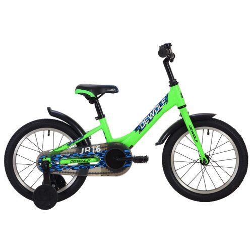 фото Детский велосипед dewolf jr 16 boy зеленый/синий (требует финальной сборки)