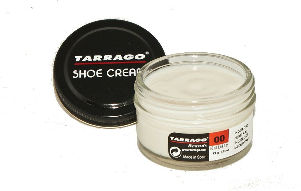 Крем для обуви Shoe Cream TARRAGO, цветной, банка стекло, 50 мл. (000 (neutral) бесцветный)