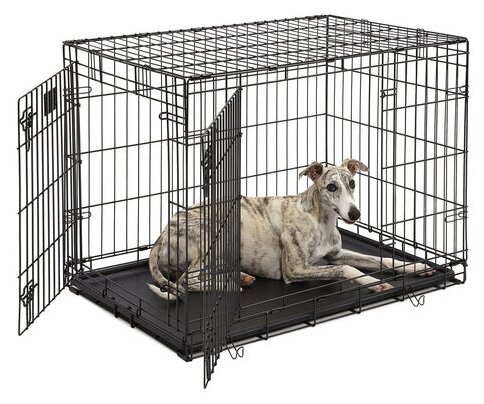 Клетка MidWest Life Stages для собак 93х59х63h см, 2 двери, черная - фотография № 15