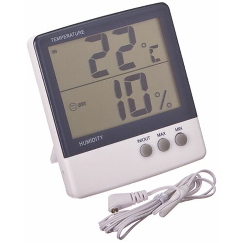 INBLOOM Термометр электронный 2 режима, с уличным датчиком, пластик, 10,8x10см, HTC-3