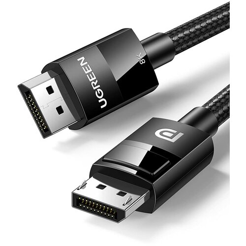 Кабель UGREEN DP114 (80393), DisplayPort 1.4 (M) to DisplayPort 1.4 (M), в нейлоновой оплётке, 3m, Black кабель displayport v1 2 4k 75 гц длина 3 метра belsis кабель dp dp 4k 60 гц 2k 144 гц 2k 165 гц 1080p 240 гц дисплей порт 1 2 bw8814
