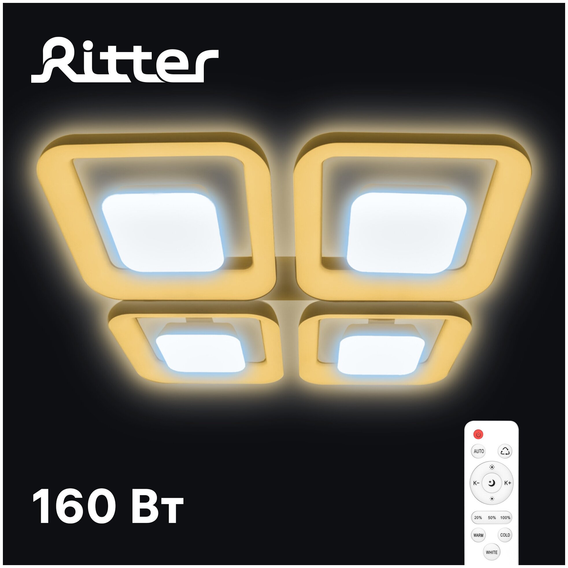 Потолочный светильник DOMINO 160Вт Ritter - фотография № 1