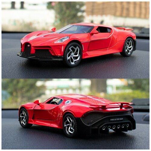 Коллекционная масштабная модель Bugatti LA Voitore Noire 1:24 (металл, свет, звук)