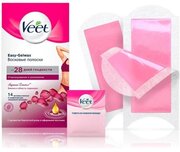 Восковые полоски Veet для чувствительных участков, линия бикини и подмышек, с ароматом бархатной розы, 14 шт