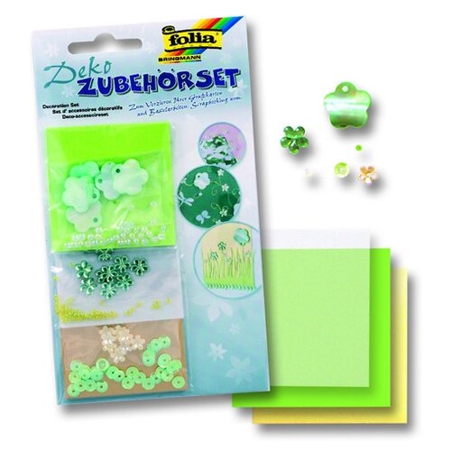 фото Набор для декорирования "зеленые цветы" folia