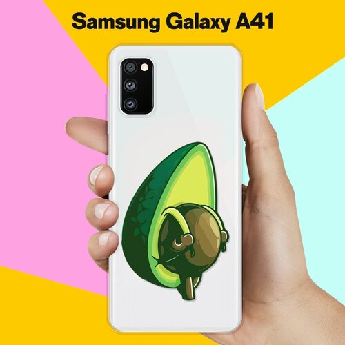 Силиконовый чехол Рюкзак-авокадо на Samsung Galaxy A41 силиконовый чехол узор из авокадо на samsung galaxy a41