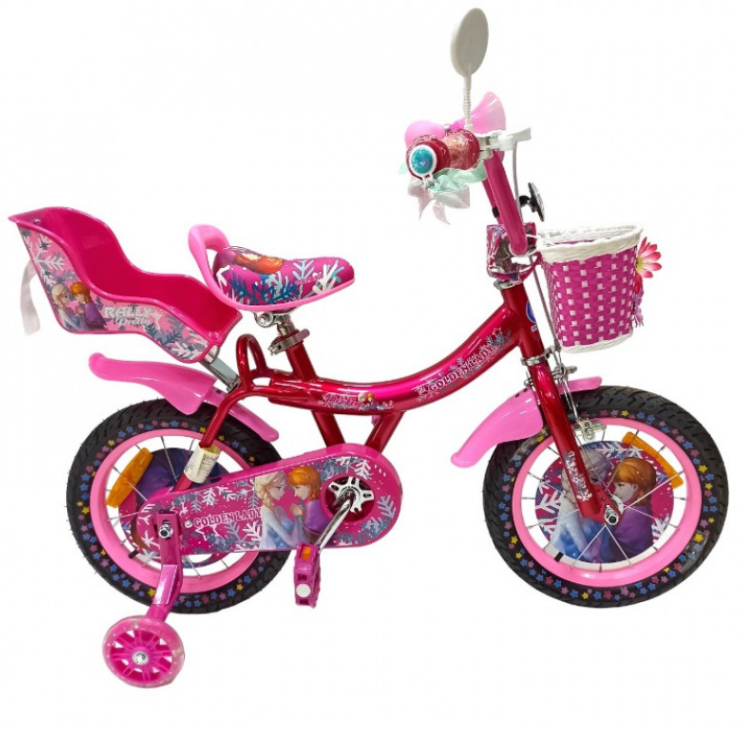 Велосипед с диаметров колес 14 дюймов велосипед для девочек красивый велосипед велосипед с корзинкой OSCAR GOLDEN LADY