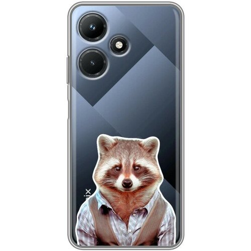 Полупрозрачный дизайнерский силиконовый чехол для Инфиникс Хот 30и / Infinix Hot 30i Хаски