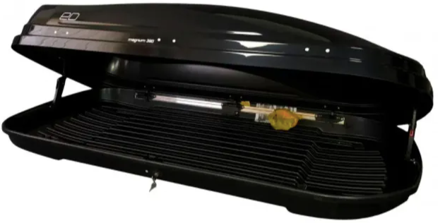 Багажники (аэробоксы) Turtle Автомобильный бокс ED Магнум 390 черный металлик, 1850x840x420 мм, быстросъем 5-048B ED5-048B