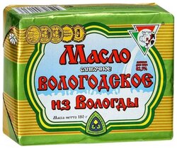 Из Вологды Масло сливочное 82.5%, 180 г