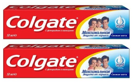 Зубная паста Colgate Максимальная Защита от Кариеса Свежая мята, 50 мл - фото №1