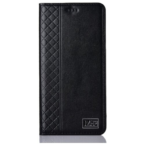 фото Чехол-книжка mypads premium для oneplus 8 pro из качественной импортной натуральной кожи с элегантной стеганой прошивкой премиум-класса и магнитной крышкой черный