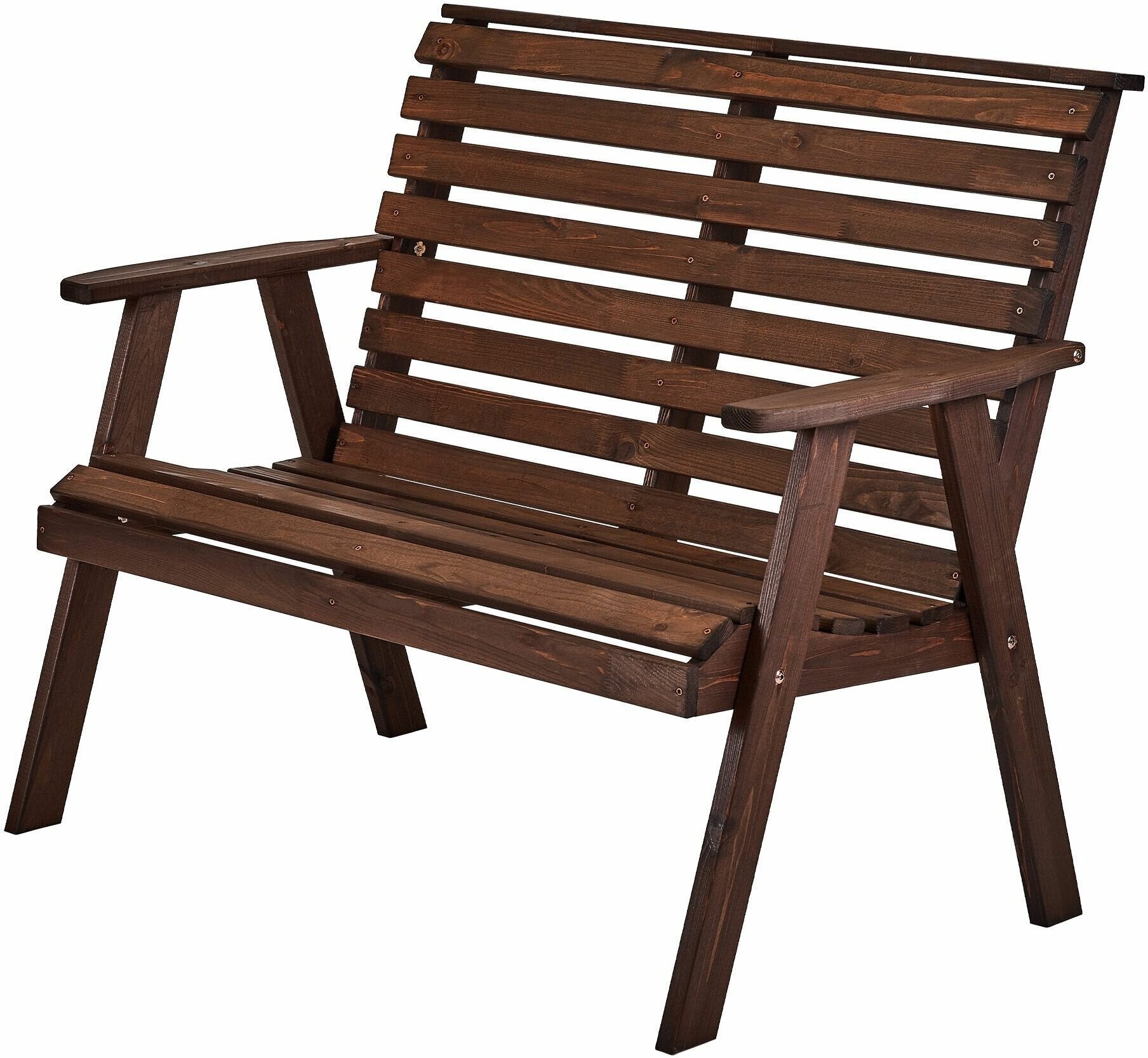 фото Скамья деревянная для сада и дачи, для 2-х человек солберга