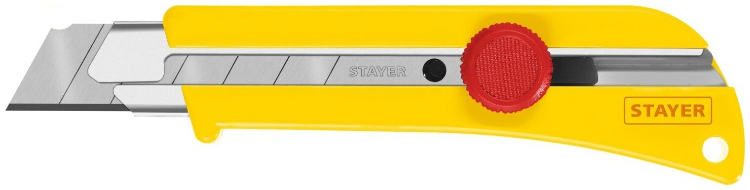 STAYER SK-25, 25 мм, нож с винтовым фиксатором, Professional (09173)