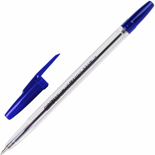 Ручка шариковая CORVINA (Италия) 51 Classic, синяя, корпус прозрачный, узел 1 мм, линия письма 0,7 мм, 40163/02