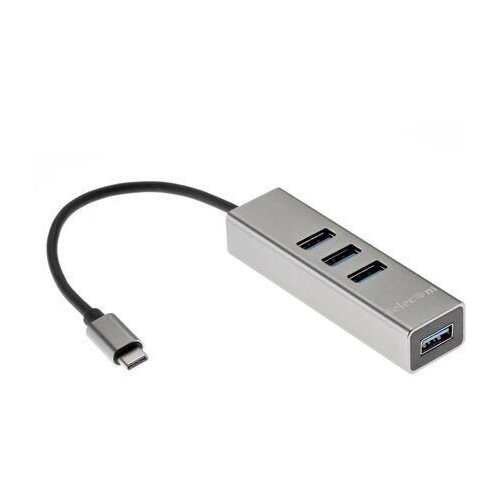 Telecom кабели Переходник USB 3.1 Type-C -->4 USB3.0, Aluminum Shell, 0.2м 7958820049095