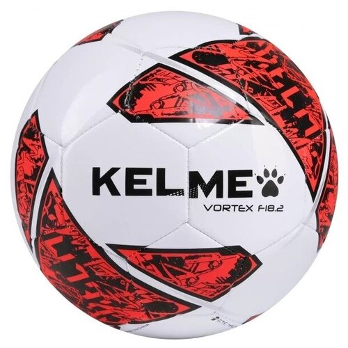 Мяч футзальный KELME Vortex 18.2 Indoor, арт. 9086842-129, размер 4, 32 панели, ТПУ, машинная сшивка, белый-желтый-черный