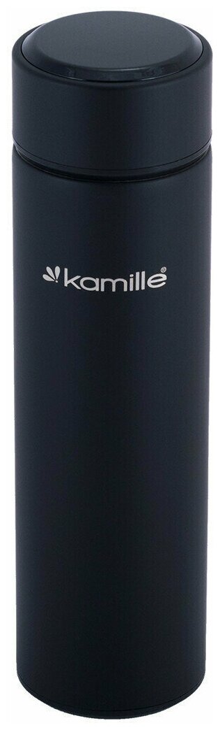 Термос 400 мл. из нержавеющей стали с ситечком Kamille KM-2036NB (2036NB / черный)