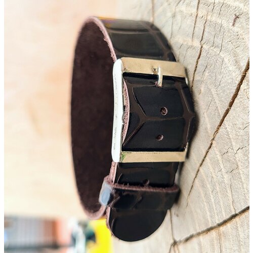 фото Ремешок для часов кожа коричневый 18 мм (л) bestrus