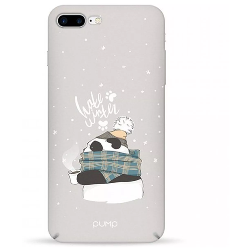 фото Защитный чехол для apple iphone 7 plus / 8 plus бархатистый пластик snow panda pump