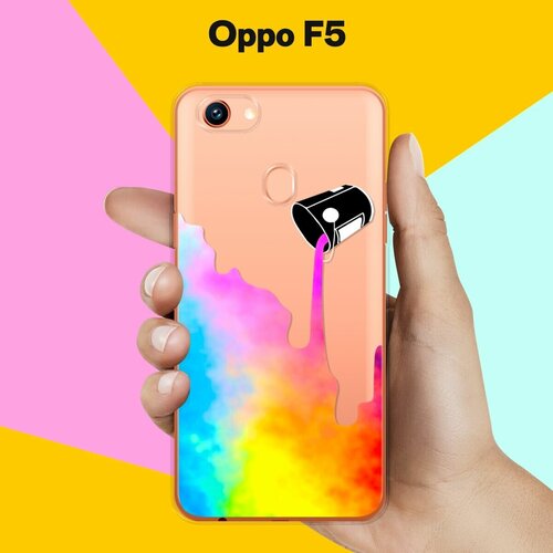 Силиконовый чехол на Oppo F5 Краски / для Оппо Ф5 силиконовый чехол на oppo f5 бульдог для оппо ф5