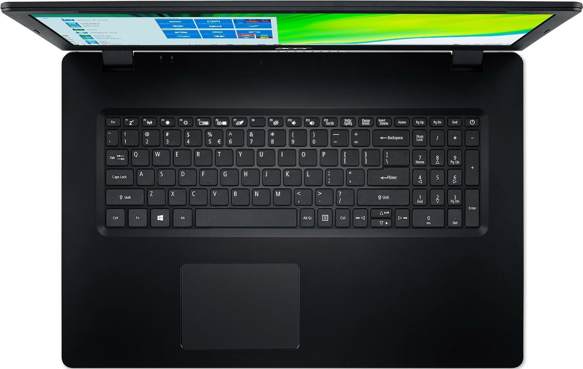 Ноутбук Acer NX.HZWER.00G i3-1005G1/8GB/1TB/DVD-RW/Intel UHD Graphics/17.3"/IPS/FHD/noOS/black/WiFi/BT/Cam - фото №7