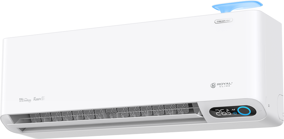 Инверторная сплит-система с приточной вентиляцией воздуха серии ROYAL FRESH STANDARD FULL DC EU, RCI-RFS35HN, ROYAL Clima, белая - фотография № 1