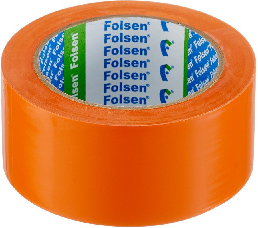 Folsen Cтроительная лента PVC оранжевая, 50мм x 33м 0253350 . - фотография № 3