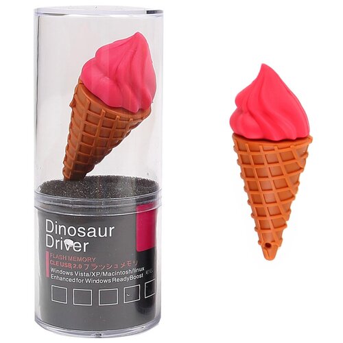 Флеш-память USB 16 Gb 211551 кокос Ice cream розовый