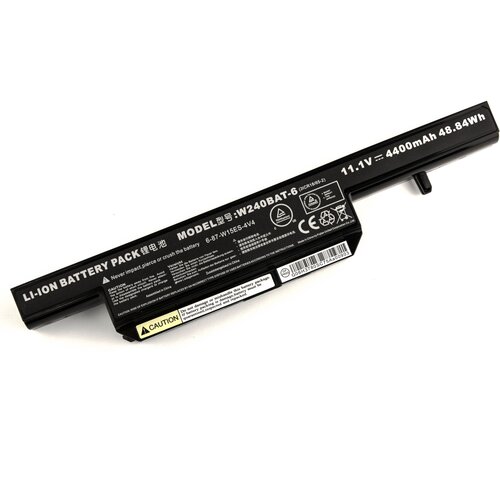 Аккумулятор для Clevo C4500 (11.1V 4400mAh) ORG p/n: C4500BAT6 C4500BAT-6 аккумулятор c4500bat 6 для ноутбука dns 0162456 11 1v 4400mah черный