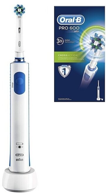 Электрическая зубная щетка Oral-B Pro 600 CrossAction Белая